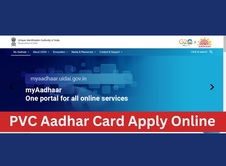 aadhar pvc card apply