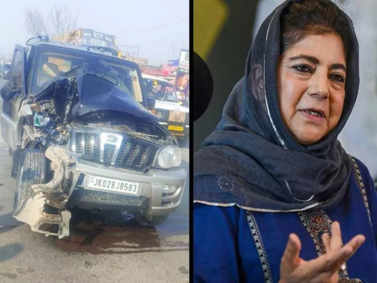 mehbooba mufti car accident